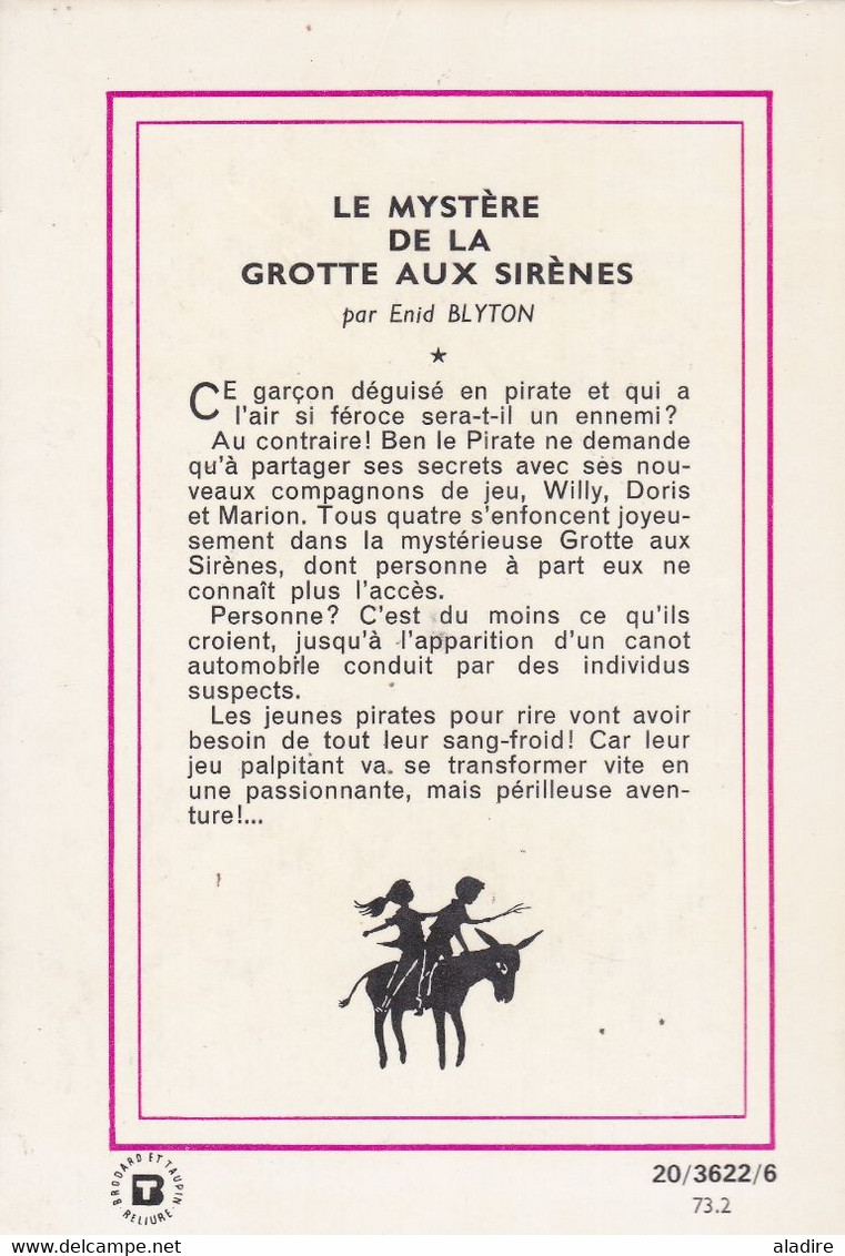 ENYD BLYTON  - Le Mystère De La Grotte Aux Sirènes -  ROMAN - BIBLIOTHEQUE ROSE - Série Mystère - Biblioteca Verde