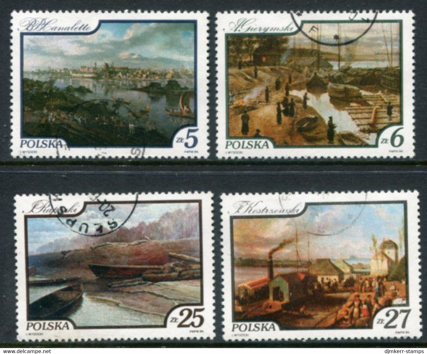 POLAND 1984 Vistula Paintings Used.  Michel 2921-24 - Oblitérés