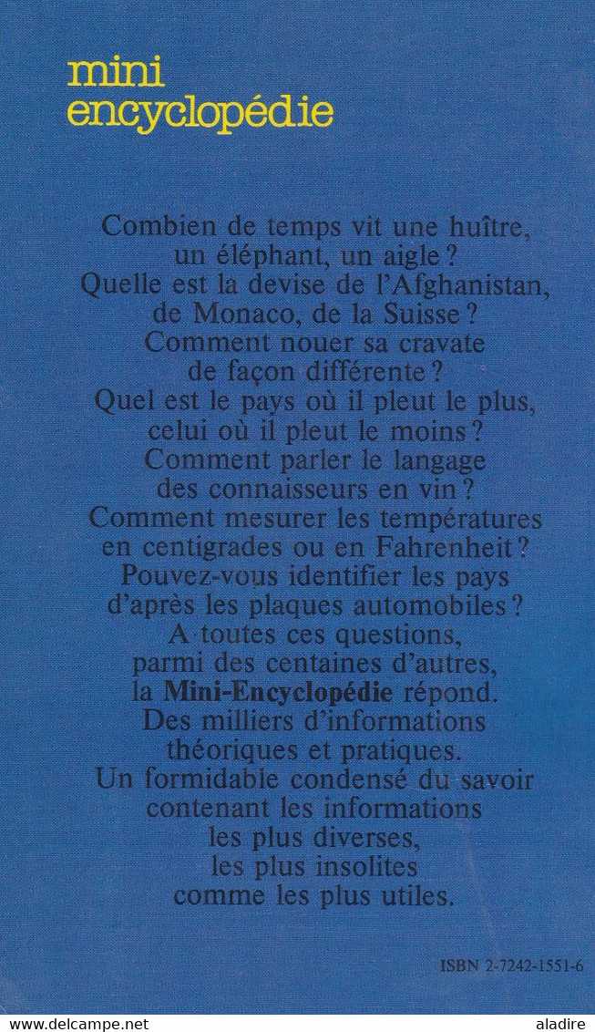 MINI ENCYCLOPEDIE - 191 Pages - 1983 - Des Milliers D'informations Théoriques Et Pratiques - Encyclopaedia