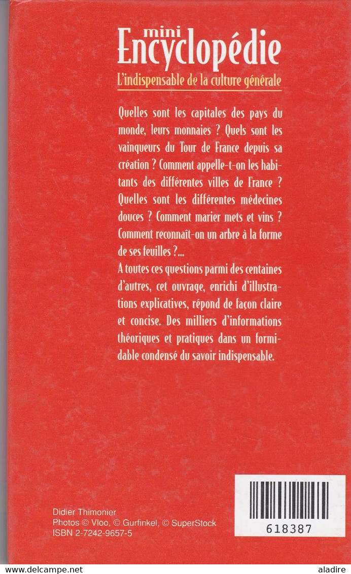 MINI ENCYCLOPEDIE - 191 Pages - Relié - 1996 - L'indispensable De La Culture Générale - Encyclopedieën