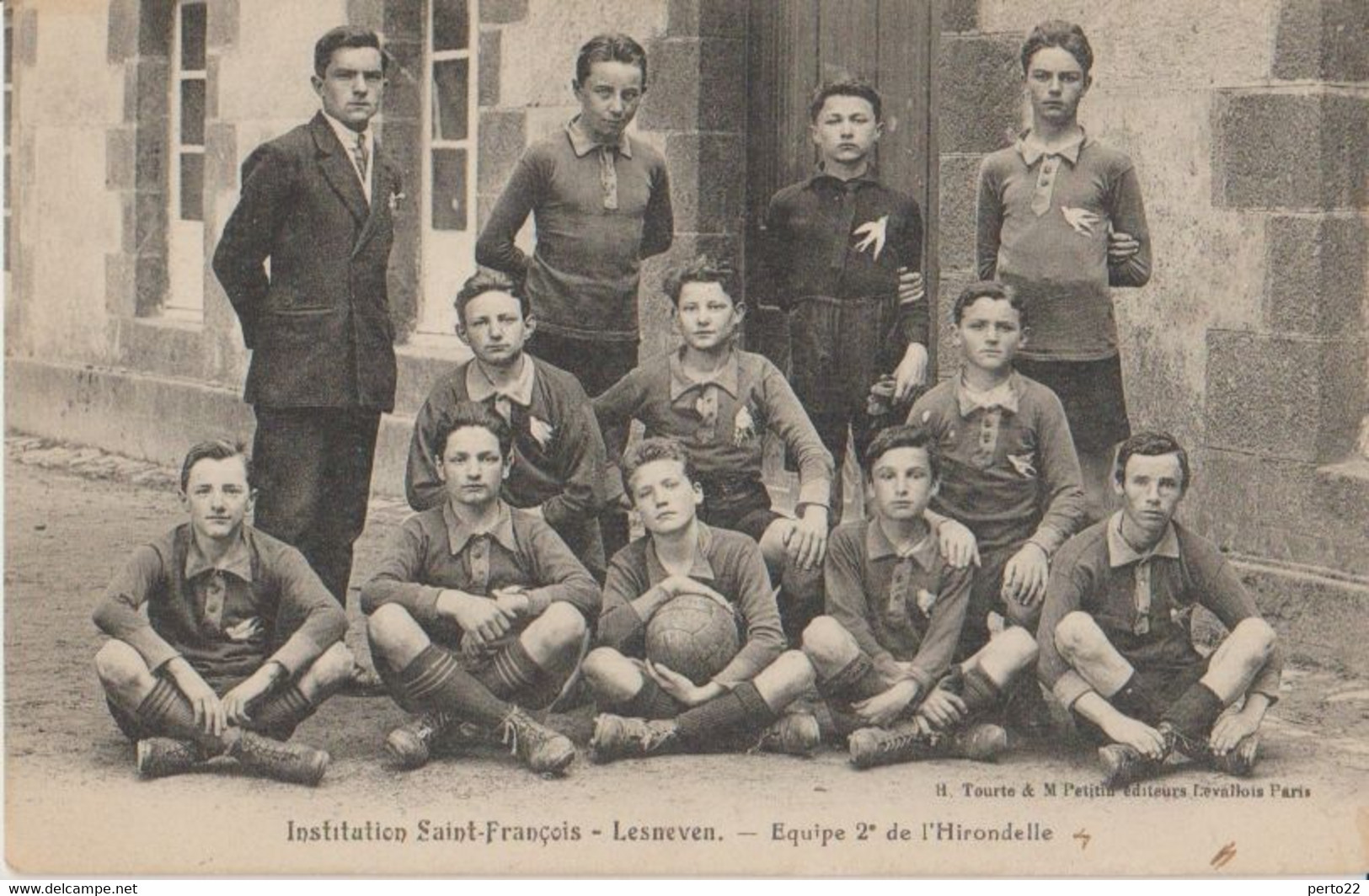 29 Lesneven Institution Saint François équipe Football L'hirondelle -a32 - Lesneven