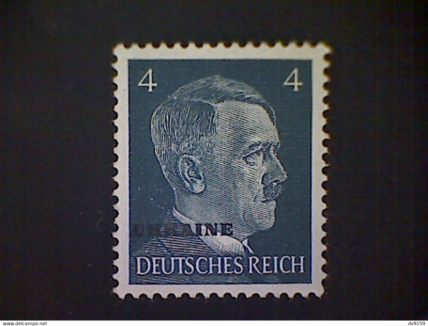 Russia, Scott #N43, Mint (*), 1941, Hitler Overprint Ukraine, 4pf, Slate - 1941-43 Deutsche Besatzung