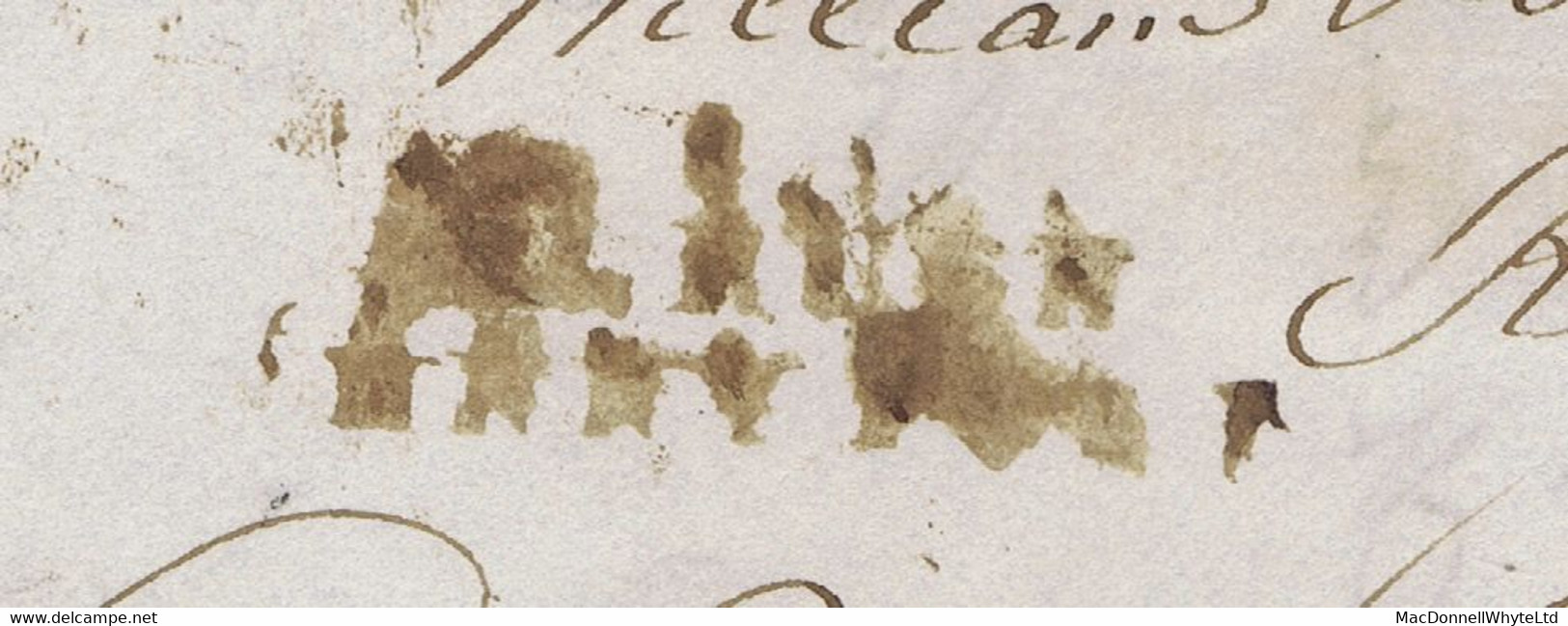 Ireland Clare 1834 Entire Letter Limerick To Kilkee Franked "William Roche" With KILRUSH/PENNY POST - Prefilatelia