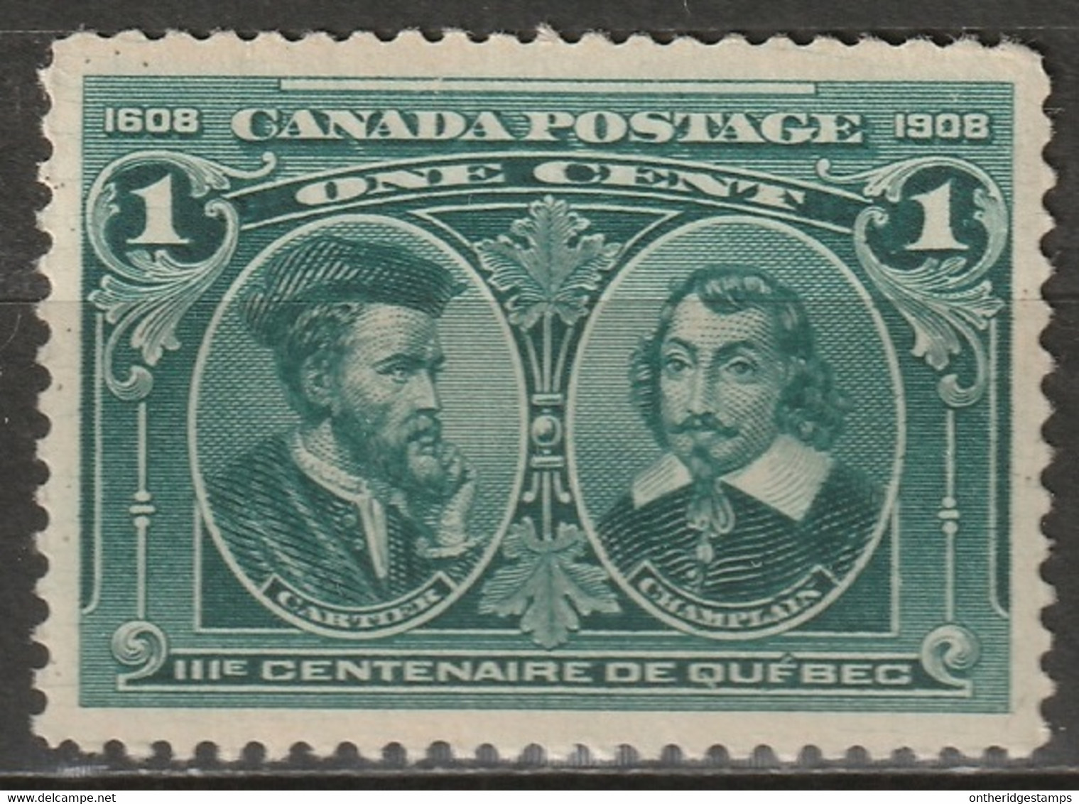 Canada 1908 Sc 97i Mi 85 Yt 86 MH* Hairlines On Left Disturbed Gum - Ungebraucht