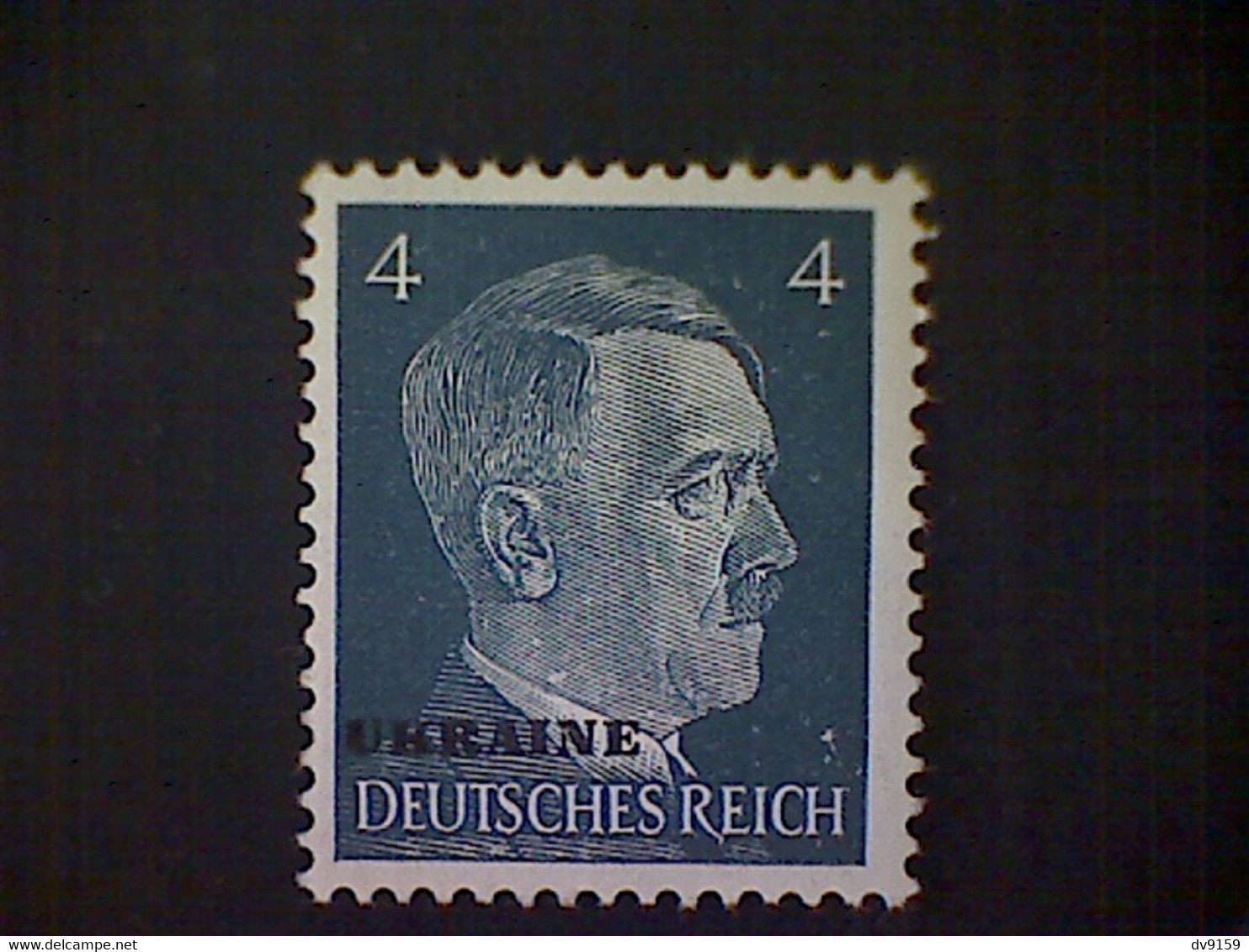 Russia, Scott #N43, Mint (*), 1941, Hitler Overprint Ukraine, 4pf, Slate - 1941-43 Deutsche Besatzung