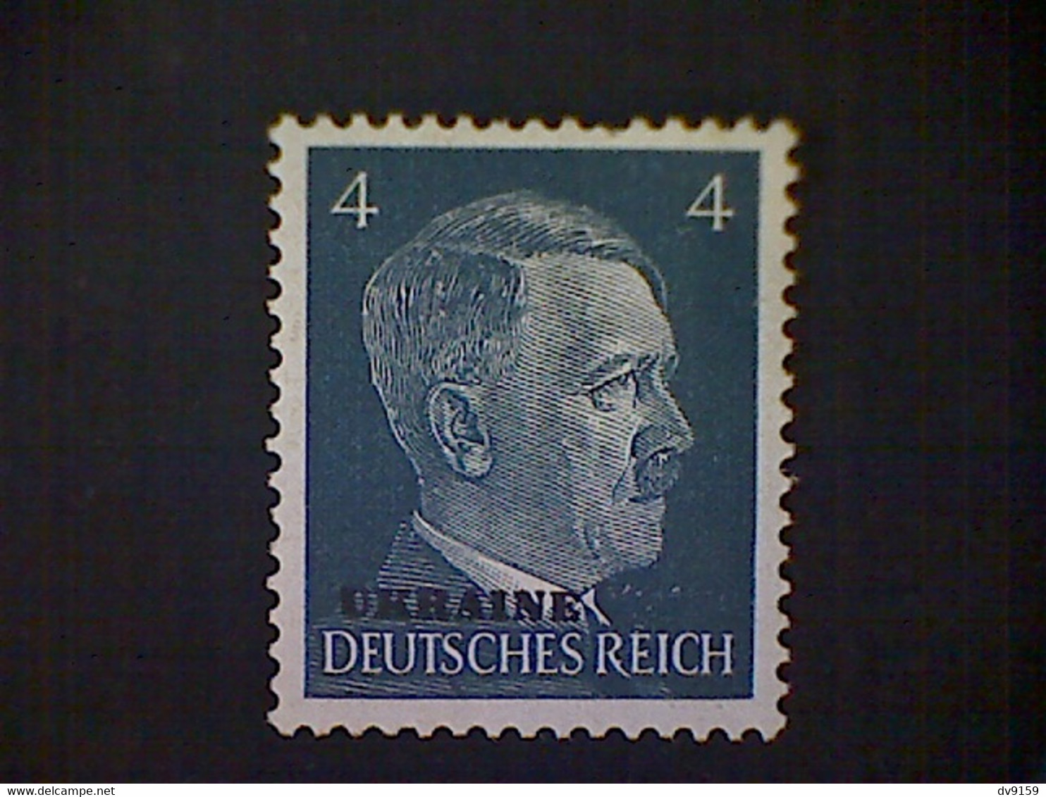 Russia, Scott #N43, Mint (*), 1941, Hitler Overprint Ukraine, 4pf, Slate - 1941-43 Occupation: Germany