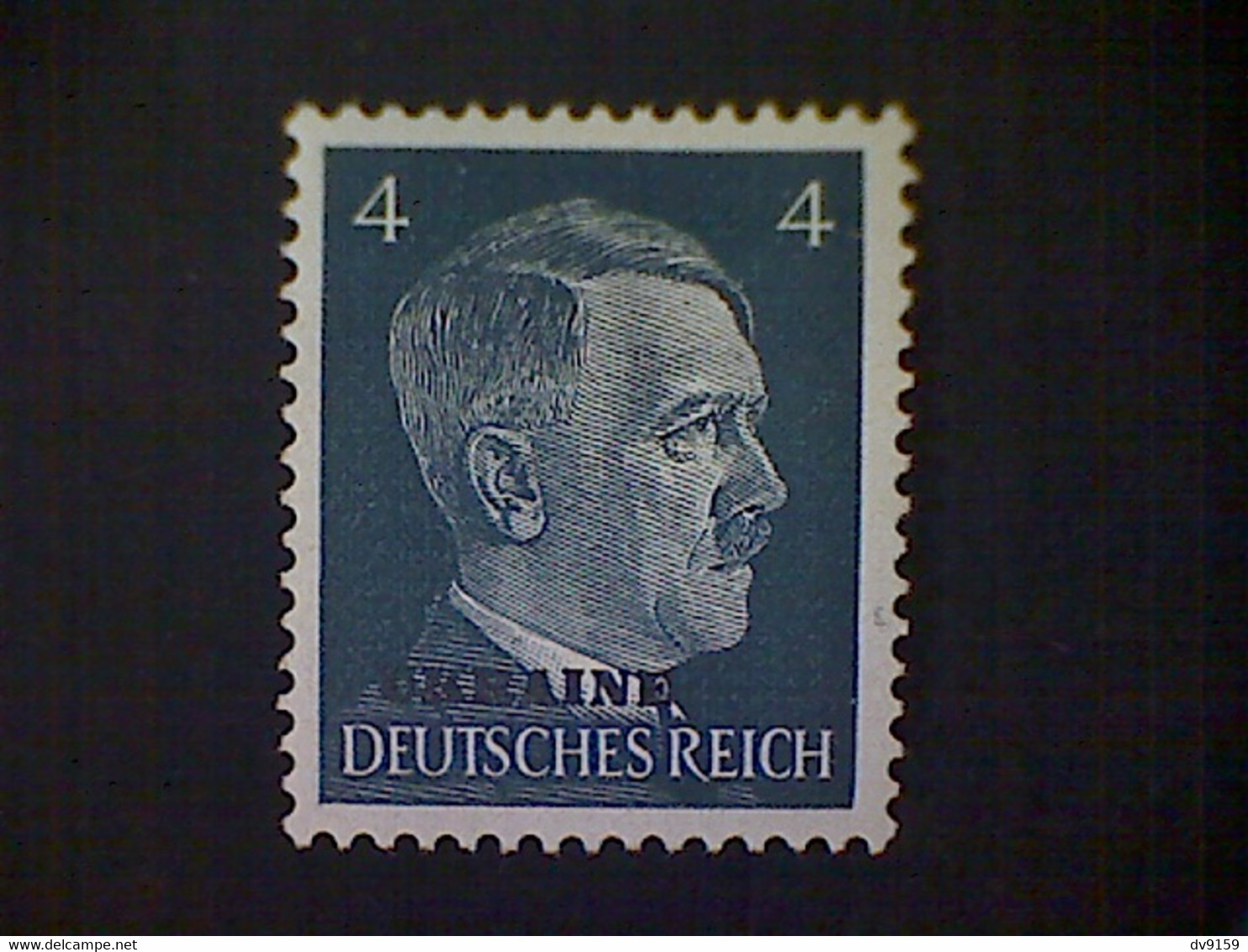 Russia, Scott #N43, Mint (*), 1941, Hitler Overprint Ukraine, 4pf, Slate - 1941-43 Occupazione Tedesca