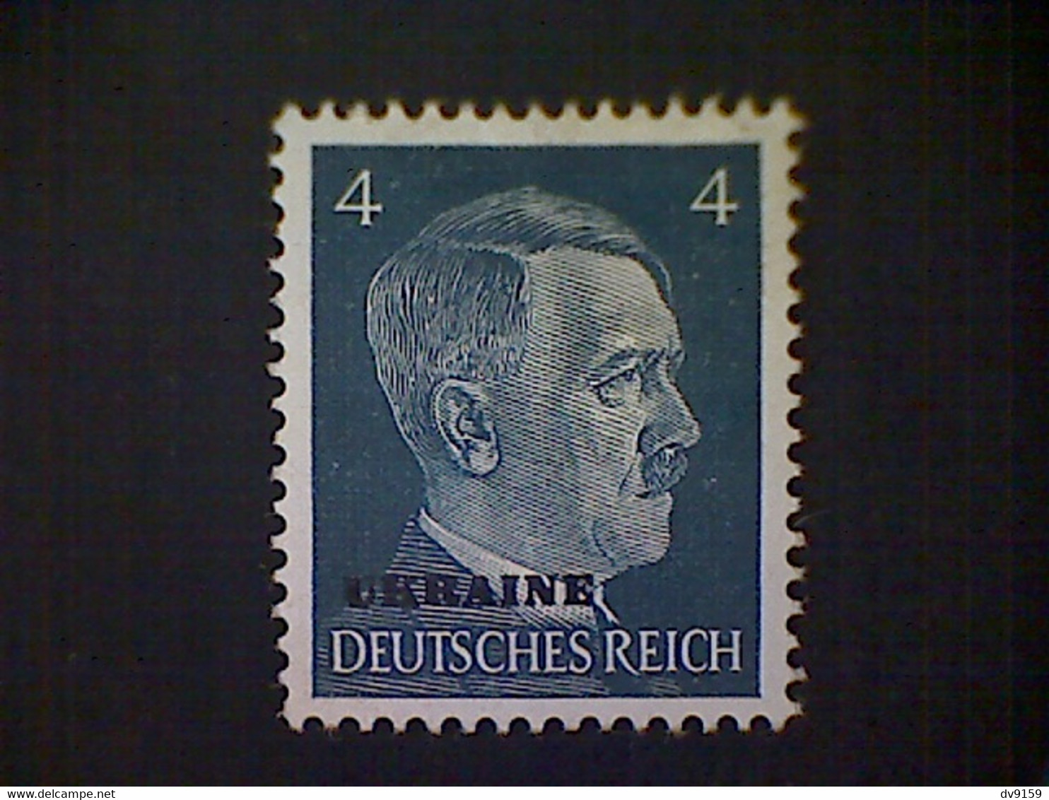 Russia, Scott #N43, Mint (*), 1941, Hitler Overprint Ukraine, 4pf, Slate - 1941-43 Ocupación Alemana