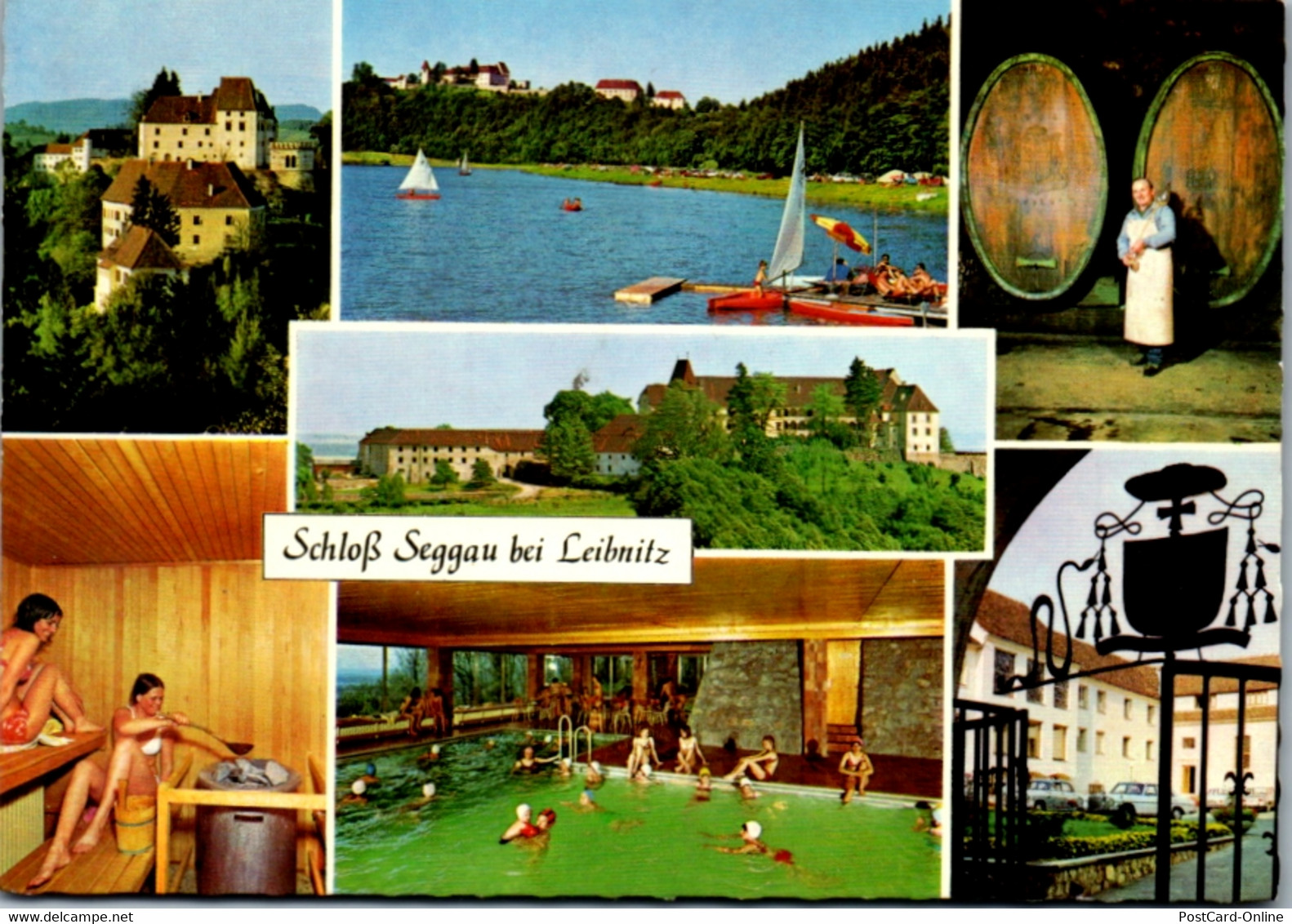 13766 - Steiermark - Leibnitz , Schloß Seggau , Südansicht , Sulmsee , Weinkeller , Sauna , Mehrbildkarte - Gelaufen 197 - Leibnitz