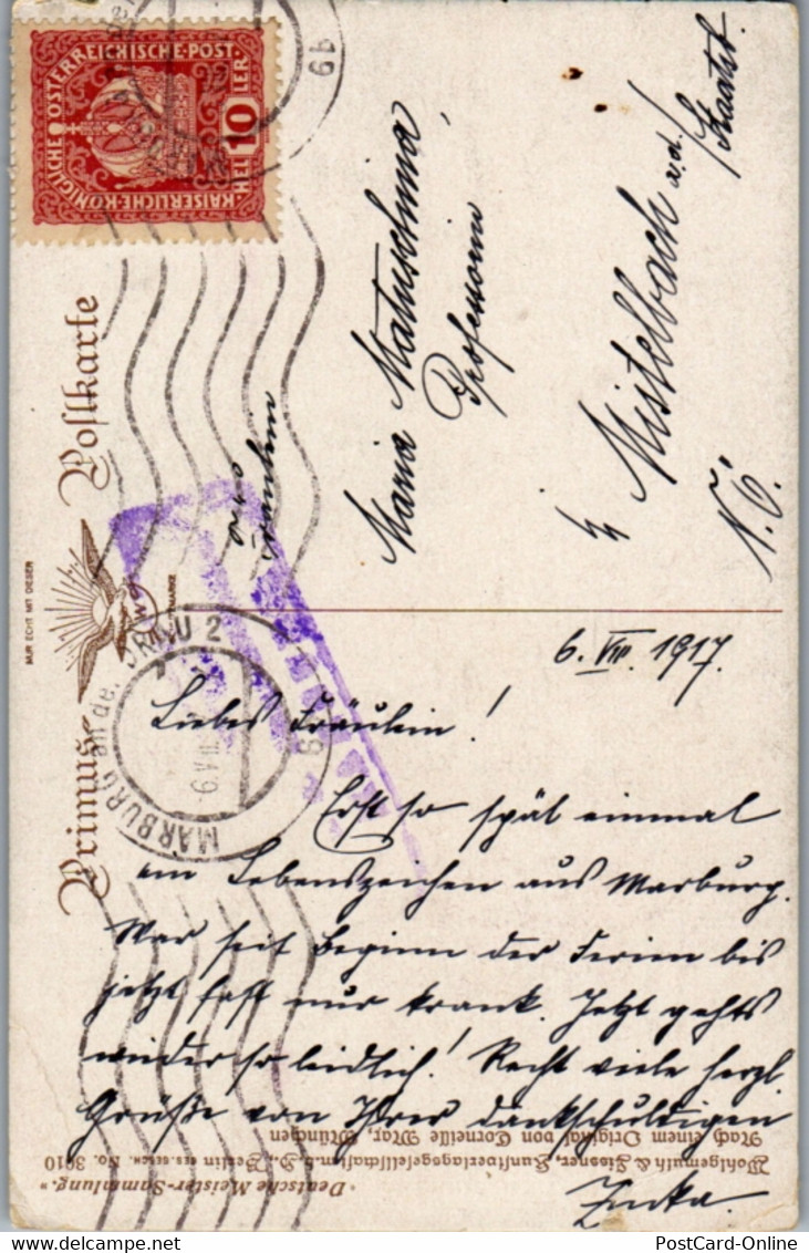 13970 - Künstlerkarte - Studienkopf , Signiert Corneille Max - Gelaufen 1917 - Corneille, Max