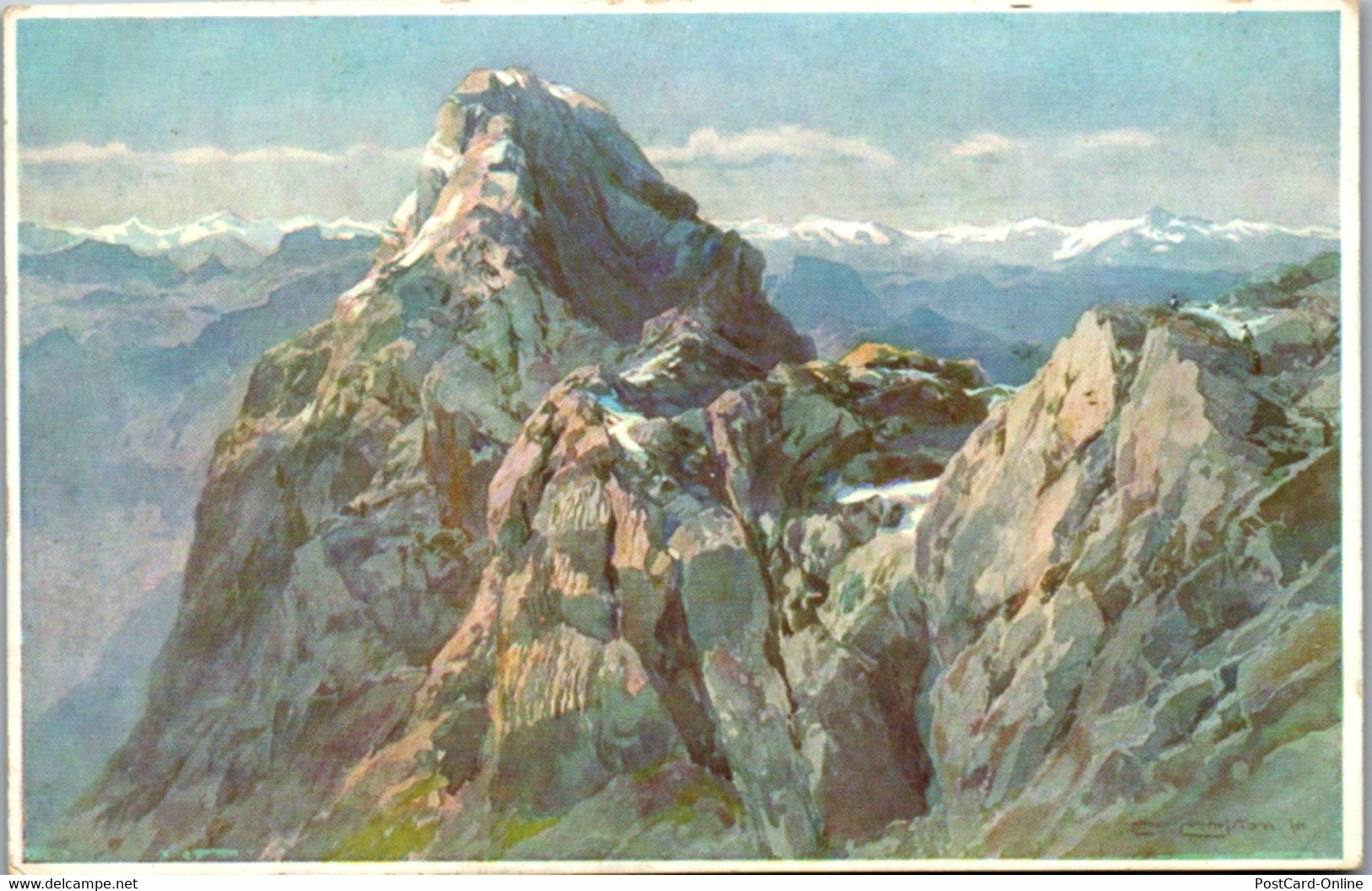 14265 - Künstlerkarte - Watzmann Mittelspitze , Signiert E. T. Compton - Nicht Gelaufen - Compton, E.T.