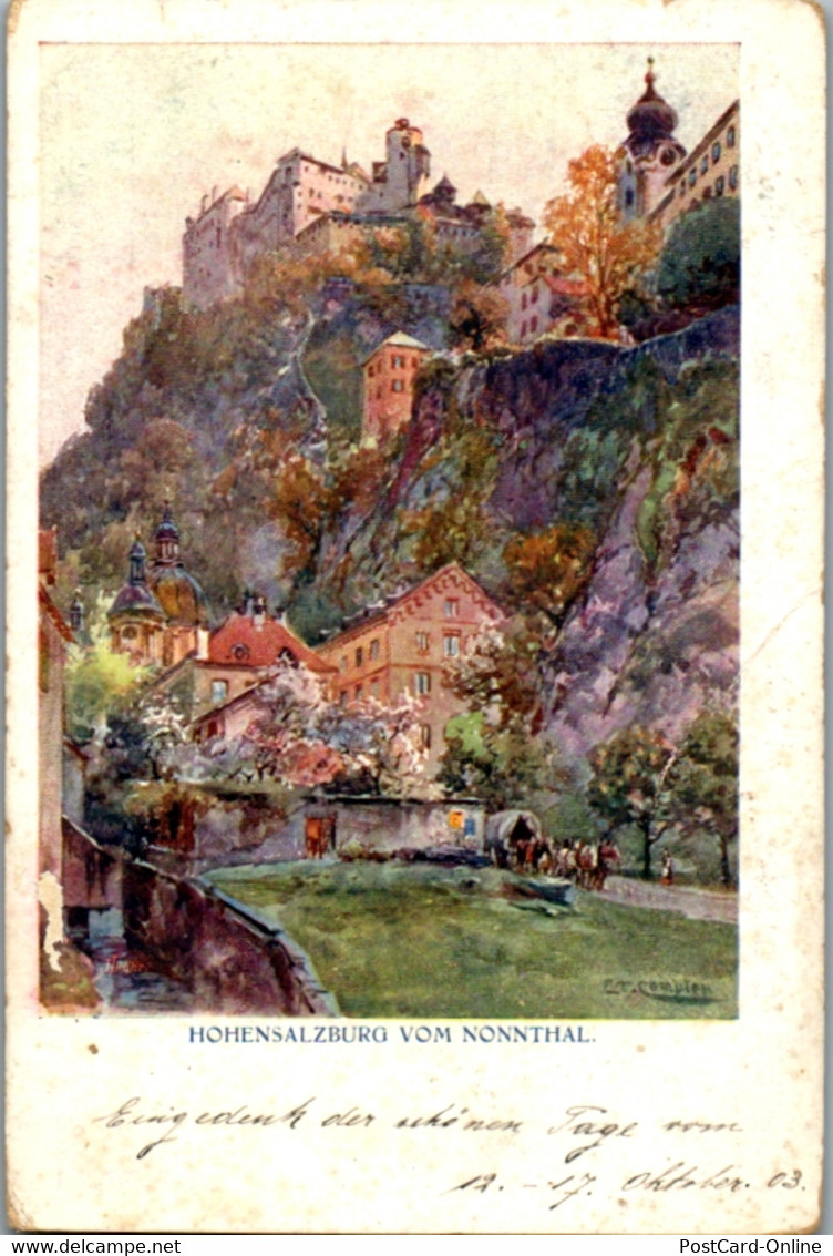 14302 - Künstlerkarte - Hohensalzburg Vom Nonnthal , Signiert E. T. Compton - Nicht Gelaufen 1903 - Compton, E.T.