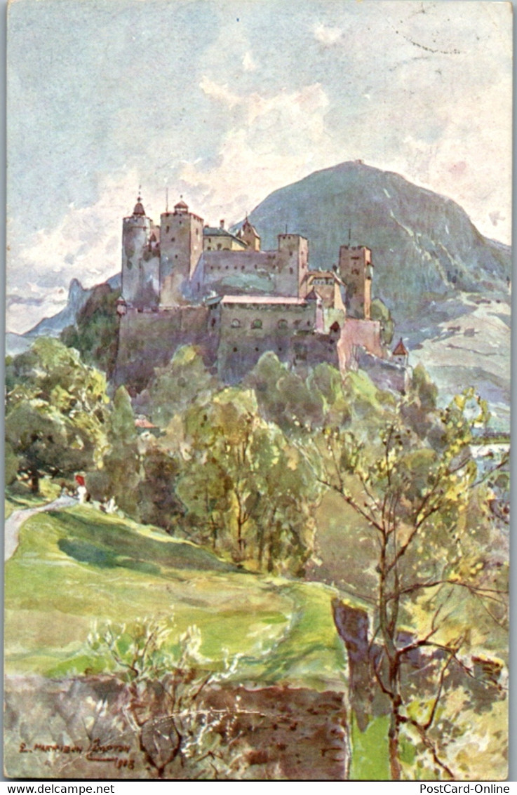 14331 - Künstlerkarte - Hohensalzburg , Signiert Compton - Gelaufen 1908 - Compton, E.T.