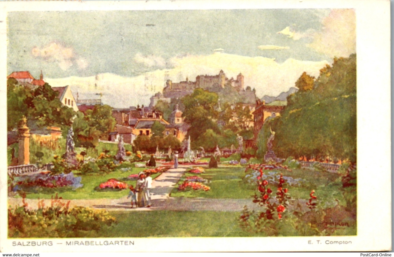 14340 - Künstlerkarte - Salzburg , Mirabellgarten , Signiert E. T. Compton - Gelaufen 1930 - Compton, E.T.