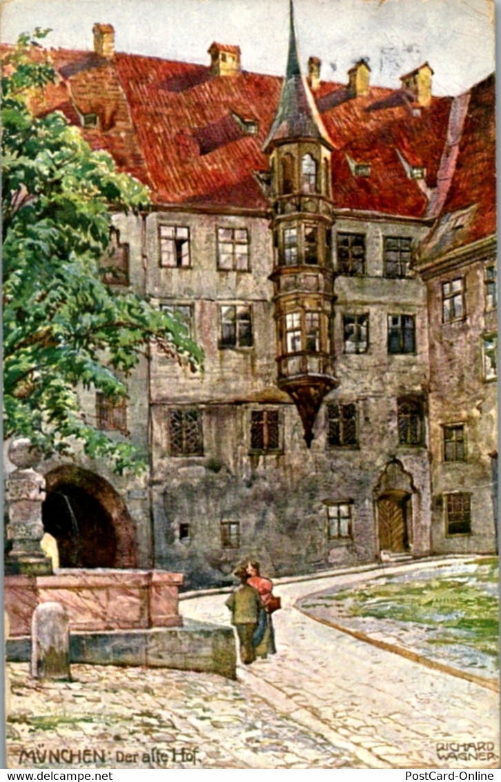 14435 - Künstlerkarte - München , Der Alte Hof , Signiert Richard Wagner - Gelaufen 1911 - Wagner, Richard