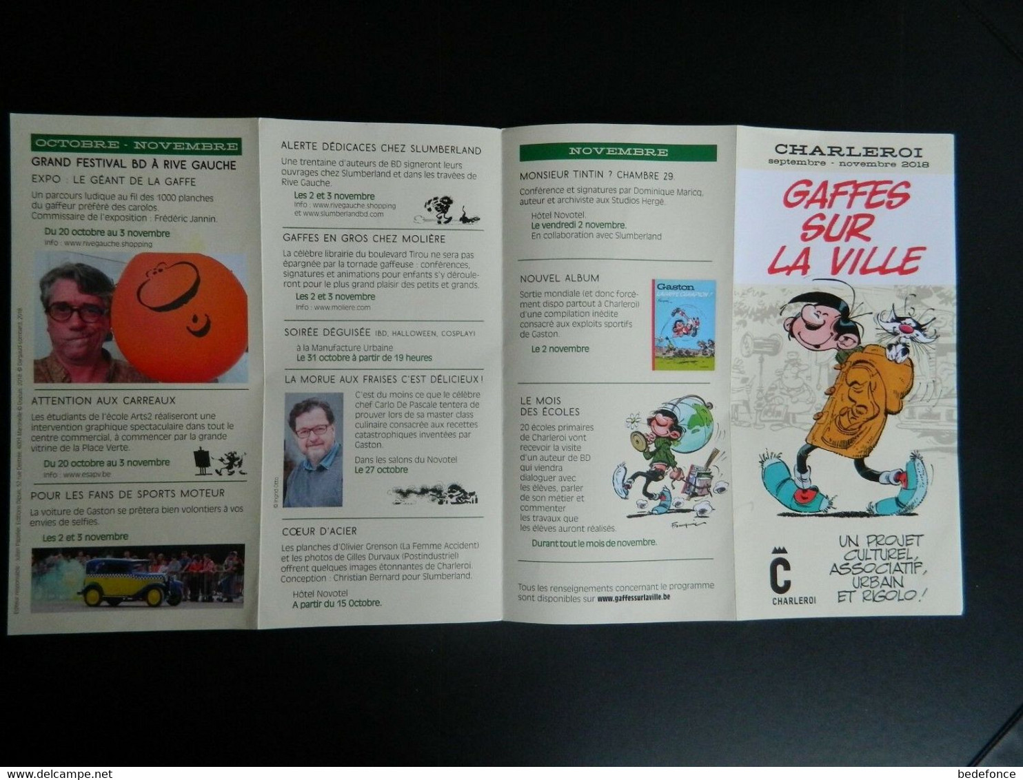 Gaston - Gaffes Sur La Ville - Charleroi Septembre - Novembre 2018 - Folder - Affiches & Offsets