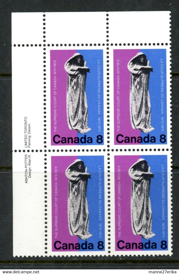 Canada MNH  PB 1975 Supreme Court Centenary - Nuovi