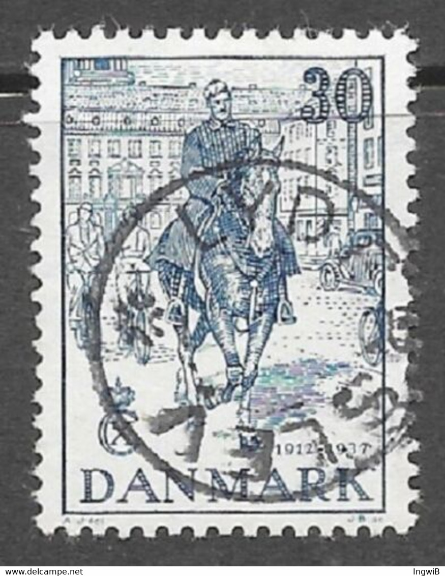 DENMARK - 1937 Christian X / Silver Jubilee 30 Ore "LYDERSLEV" Cancel VFU- Facit 284 - Usado