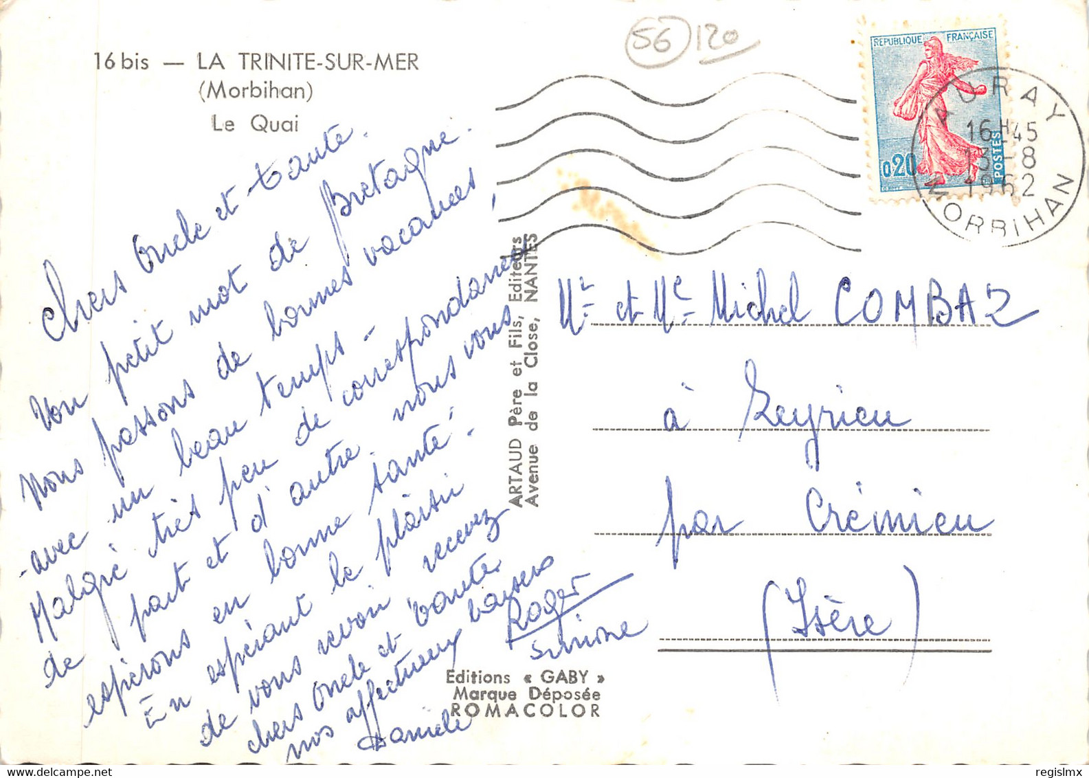 56-LA TRINITE SUR MER-N°T558-C/0123 - La Trinite Sur Mer