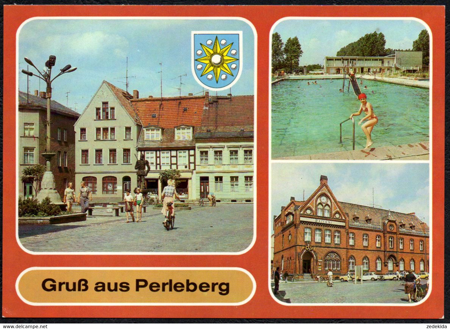 F3370 - TOP Perleberg Markt Freibad - Bild Und Heimat Reichenbach - Perleberg