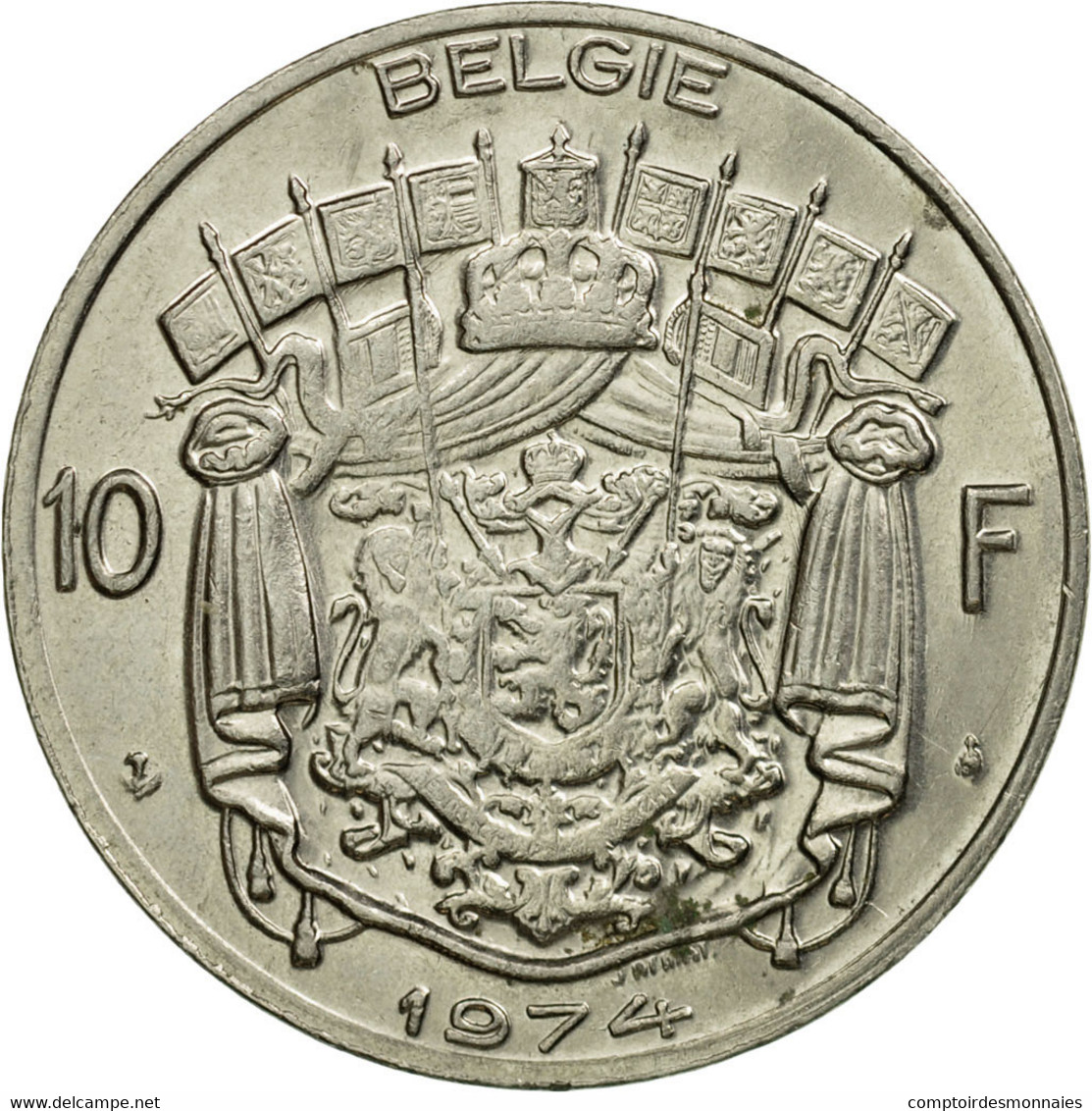 Monnaie, Belgique, 10 Francs, 10 Frank, 1974, Bruxelles, SUP, Nickel, KM:156.1 - 10 Frank