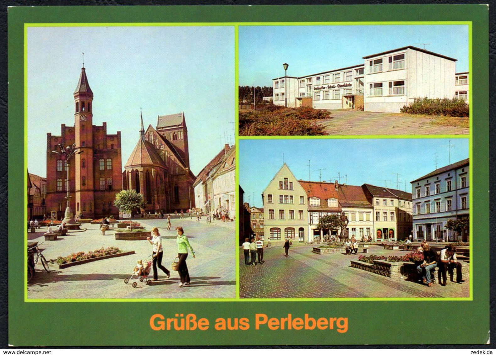 F3386 - TOP Perleberg Markt Schule - Bild Und Heimat Reichenbach - Perleberg