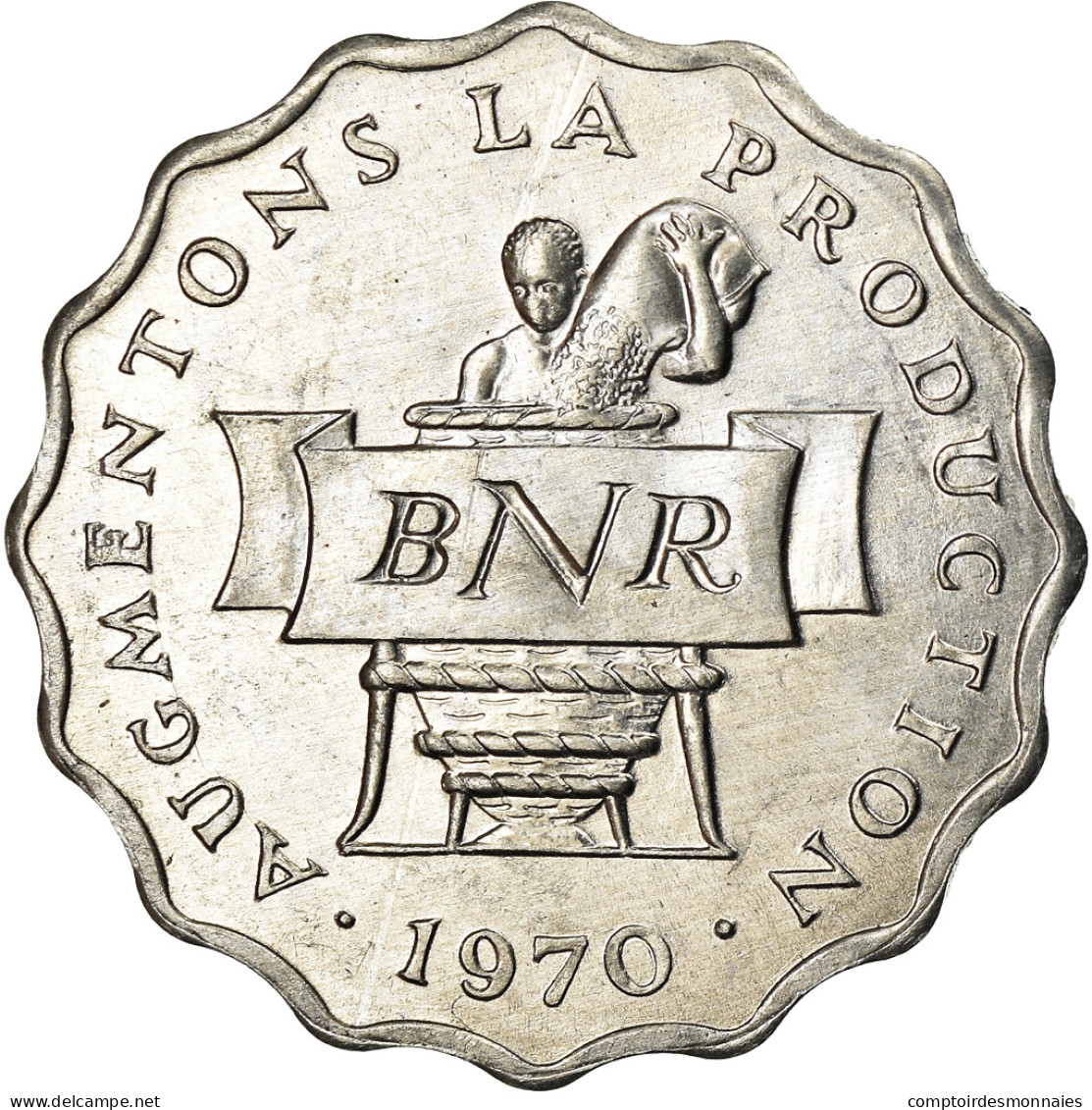 Monnaie, Rwanda, 2 Francs, 1970, SUP, Aluminium, KM:10 - Rwanda