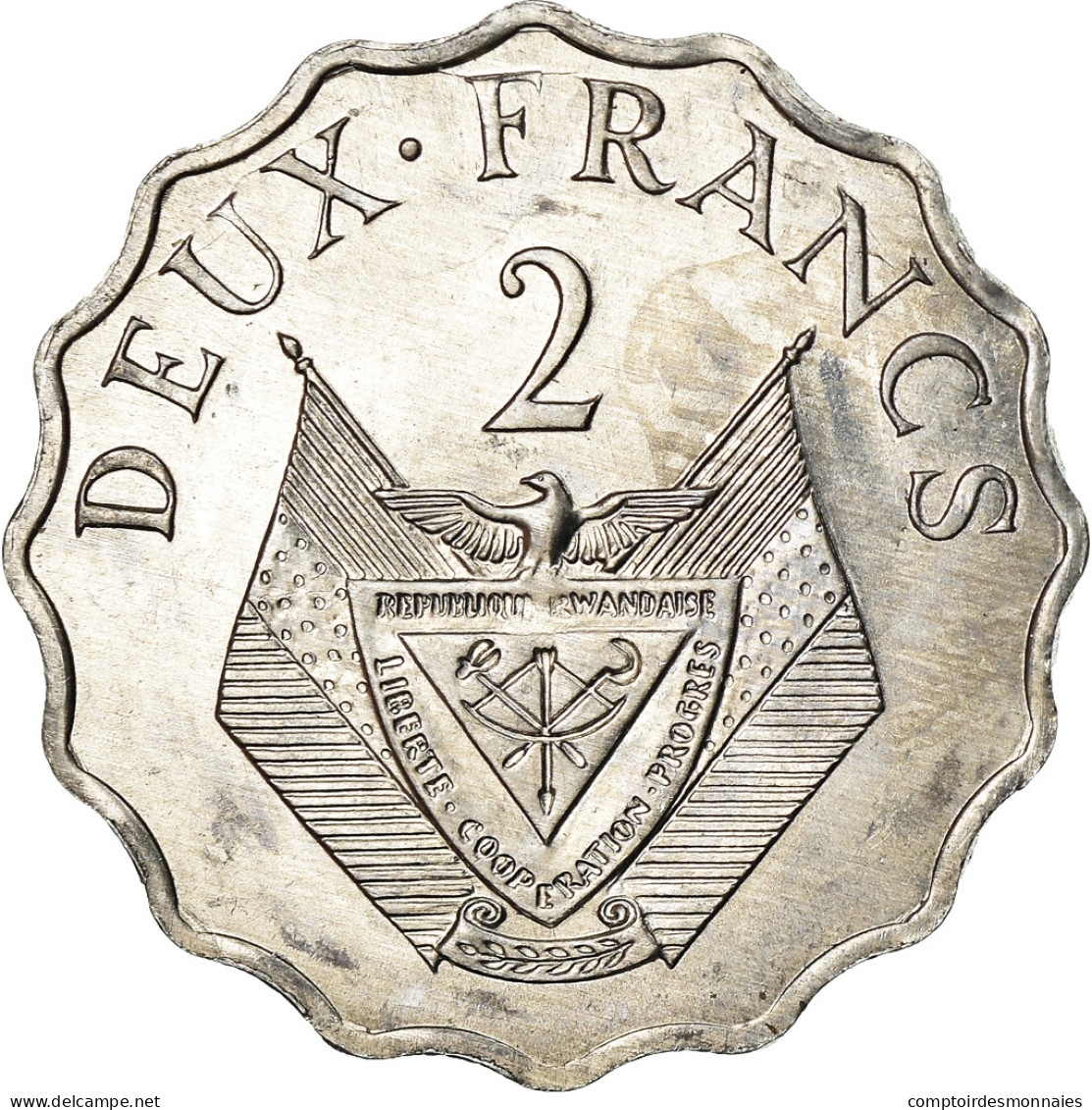 Monnaie, Rwanda, 2 Francs, 1970, SUP, Aluminium, KM:10 - Rwanda