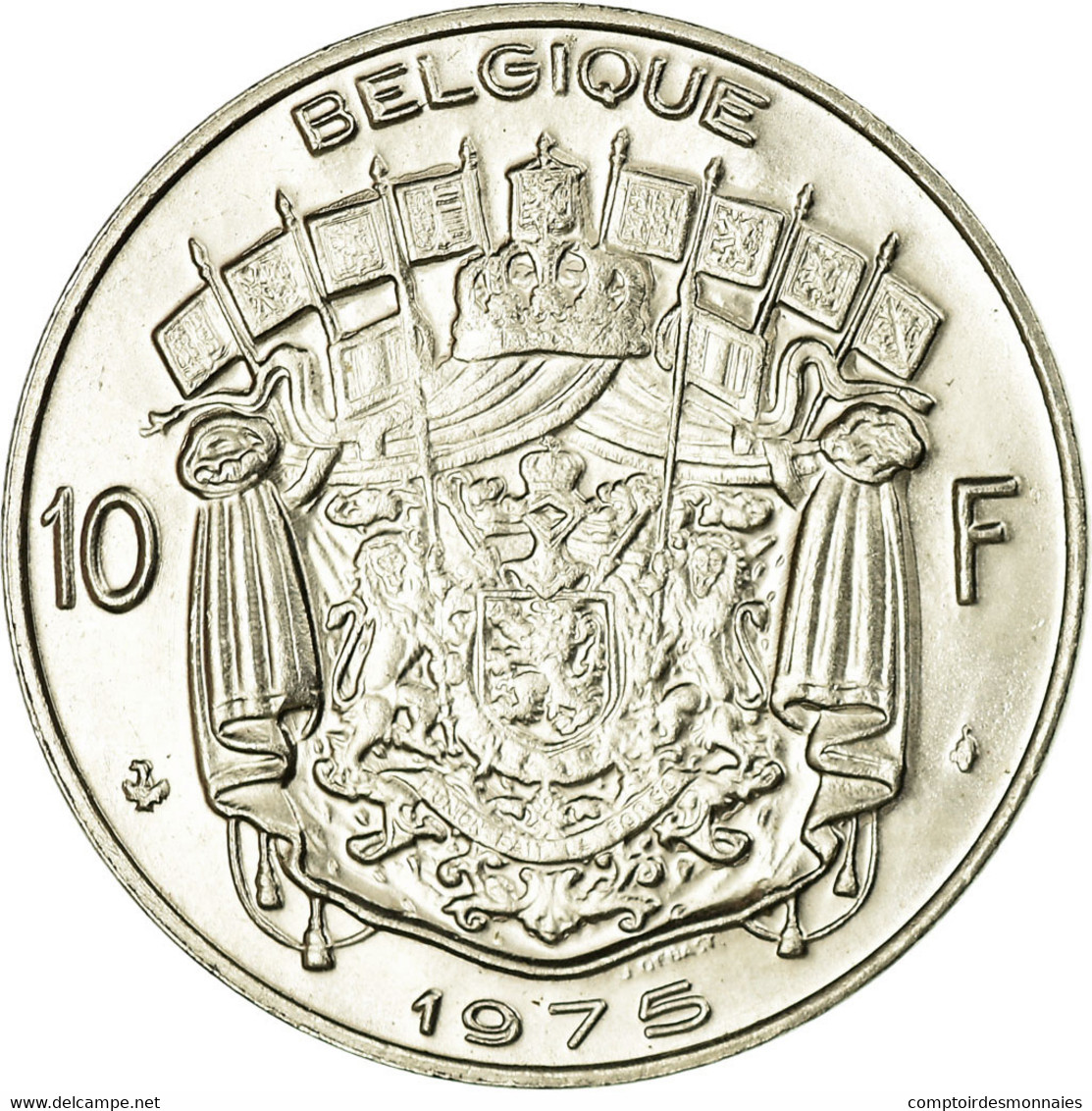 Monnaie, Belgique, 10 Francs, 10 Frank, 1975, Bruxelles, SPL, Nickel, KM:155.1 - 10 Francs