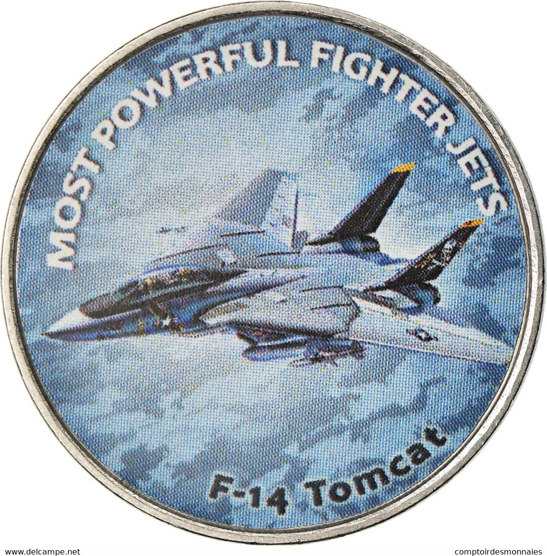Monnaie, Zimbabwe, Shilling, 2019, Fighter Jet - Tomcat, SPL, Nickel Plated - Zimbabwe
