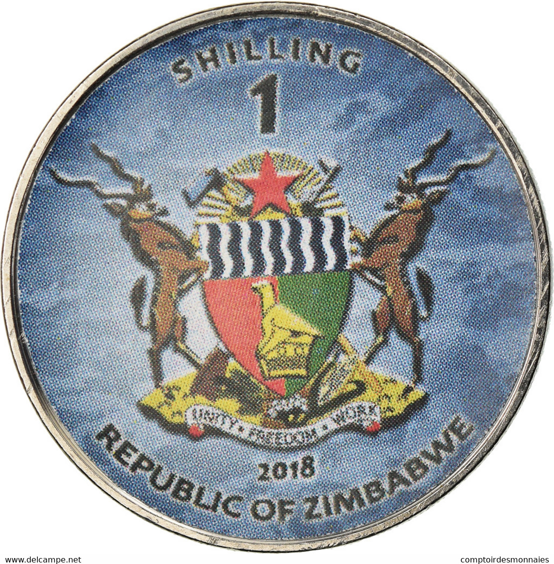 Monnaie, Zimbabwe, Shilling, 2018, Fighter Jet - F-35 Lightning II, SPL, Nickel - Zimbabwe