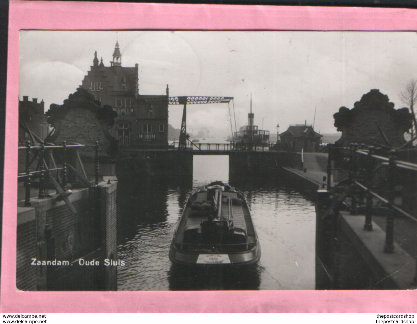 NETHERLANDS HOLLAND Noord-Holland Zaandam OUDE SLUIS POSTALLY USED ZAANDAM 1948 RP REAL PHOTO - Zaandam