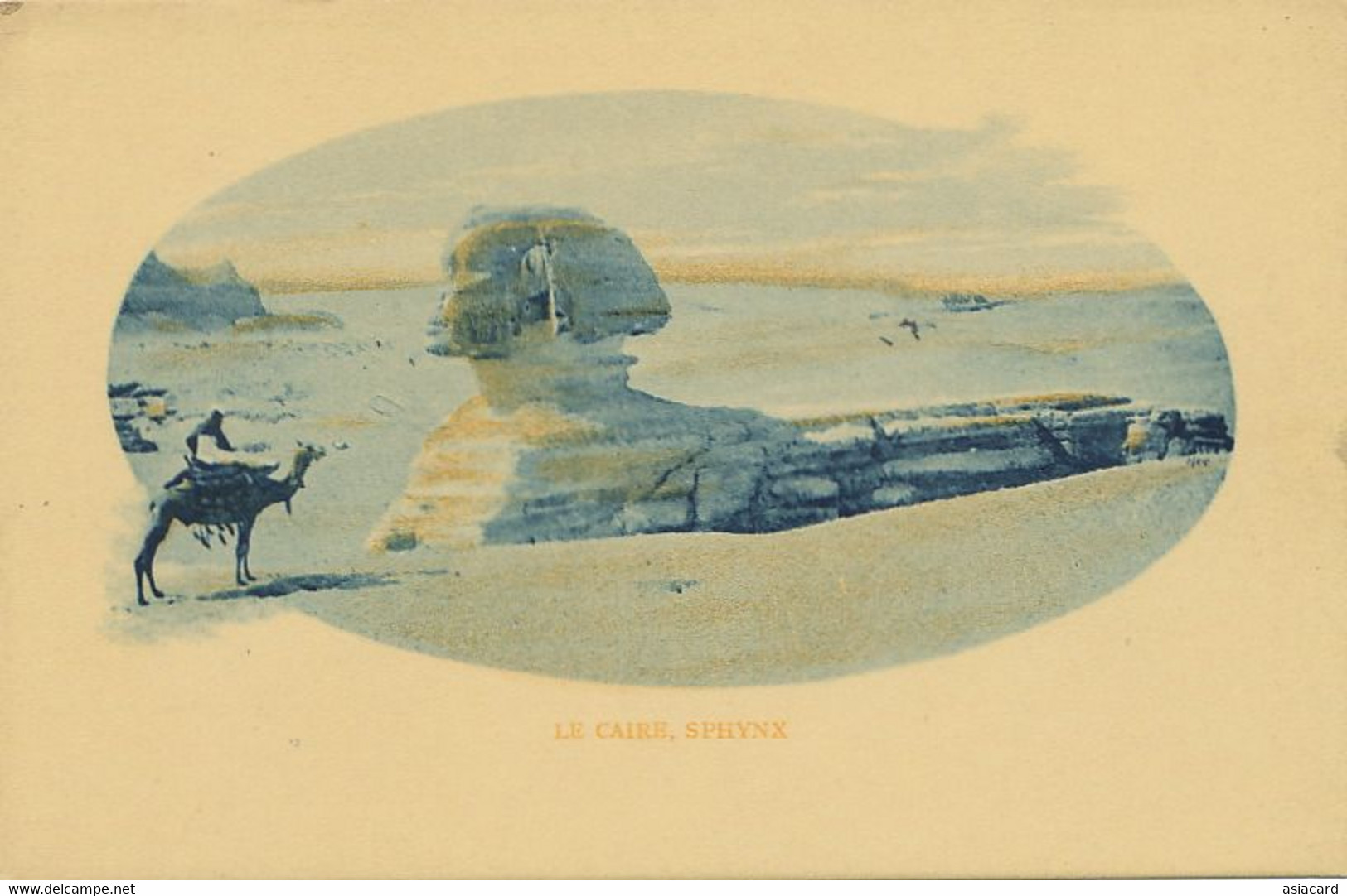 Art Card Le Caire Sphinx  Dromadaire Camel  The Cairo Postcard Trust Hand Colored - Sphinx