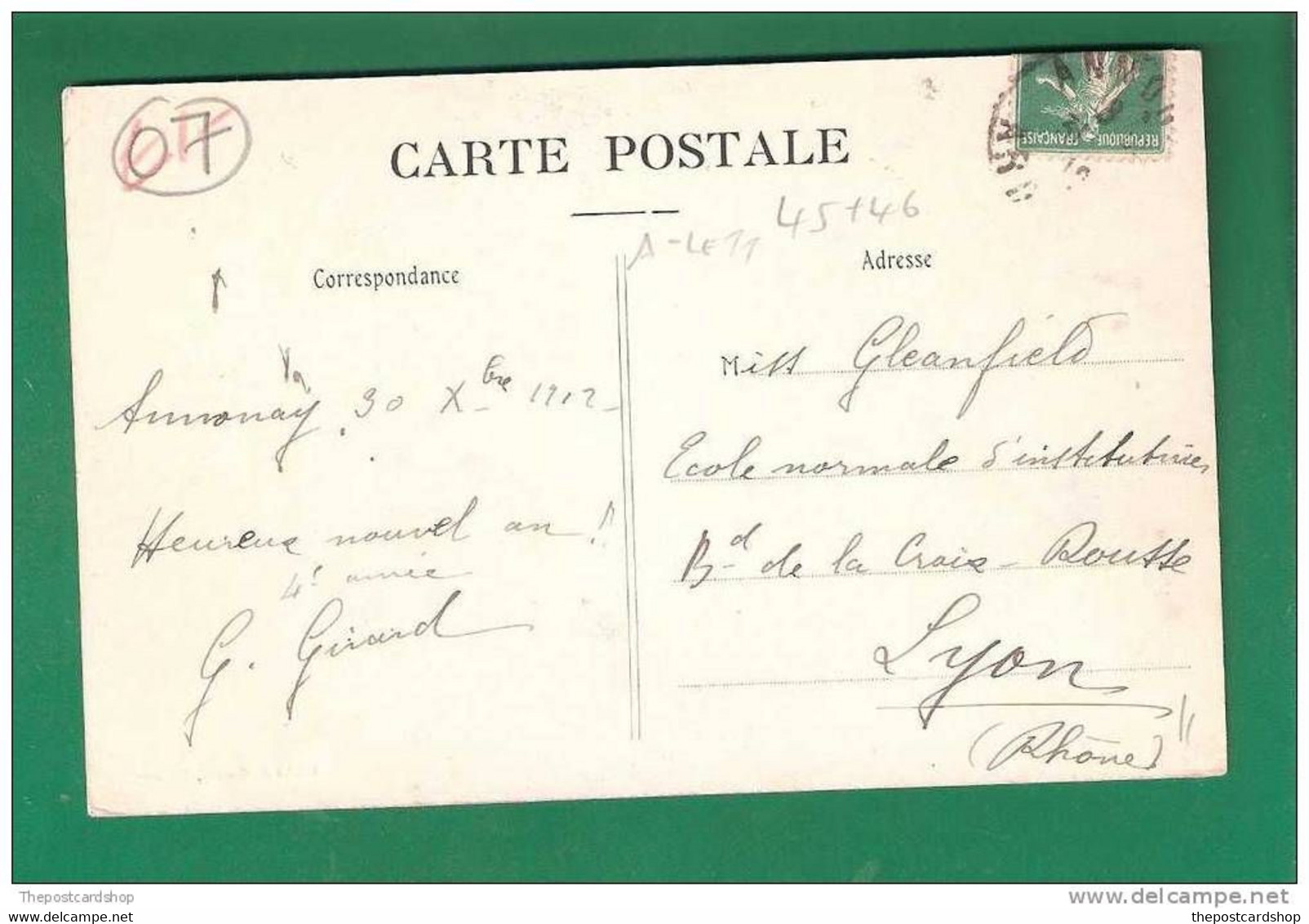 CPA 07 ANNONAY VUE  GENERALE , MORE FRANCE LISTED @ 1 EURO OR LESS - Annonay