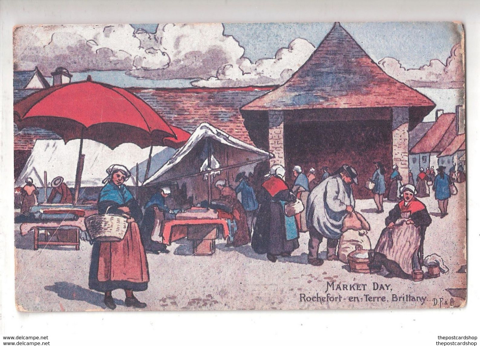 CPA FRANCE 56 "Rochefort En Terre MARKET DAY BTITANY - Rochefort En Terre