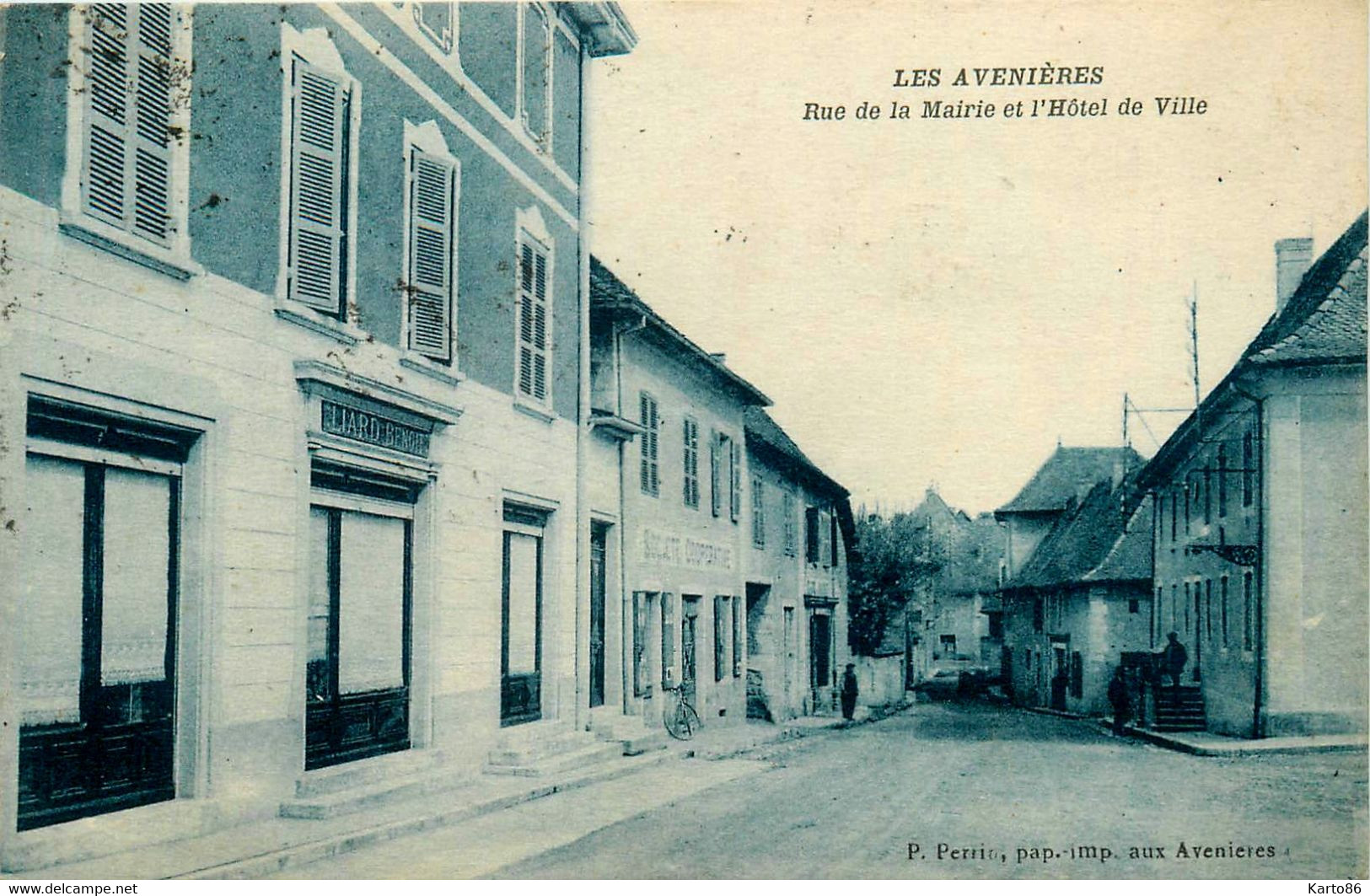 Les Avenières * La Rue De La Mairie * Hôtel De Ville * Commerce Magasin LIARD BENOIT - Les Avenières