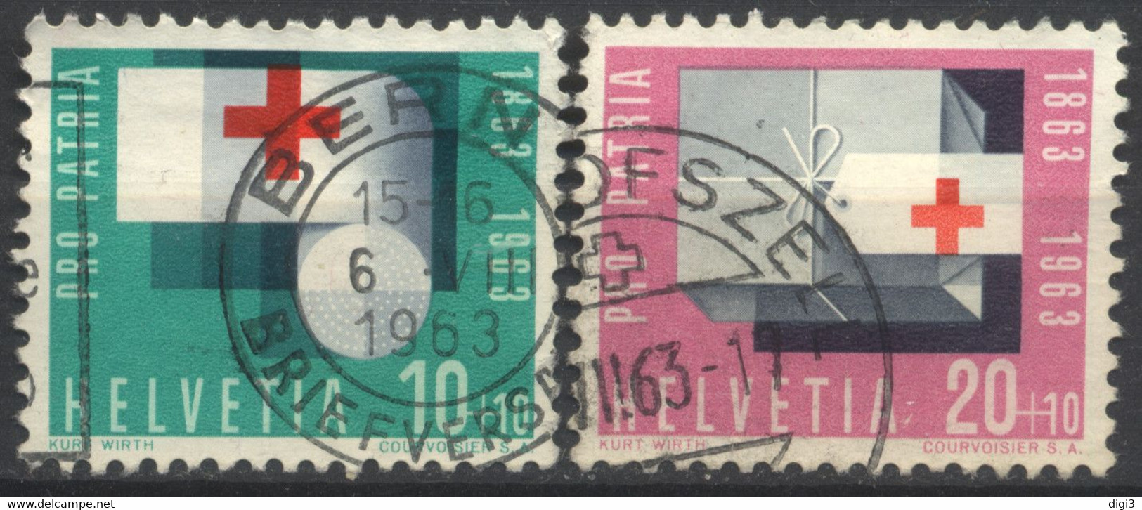 Suisse, 1963, Pro Patria, Croix Rouge, 10+10, 20+10 C., Oblitérés - Autres & Non Classés
