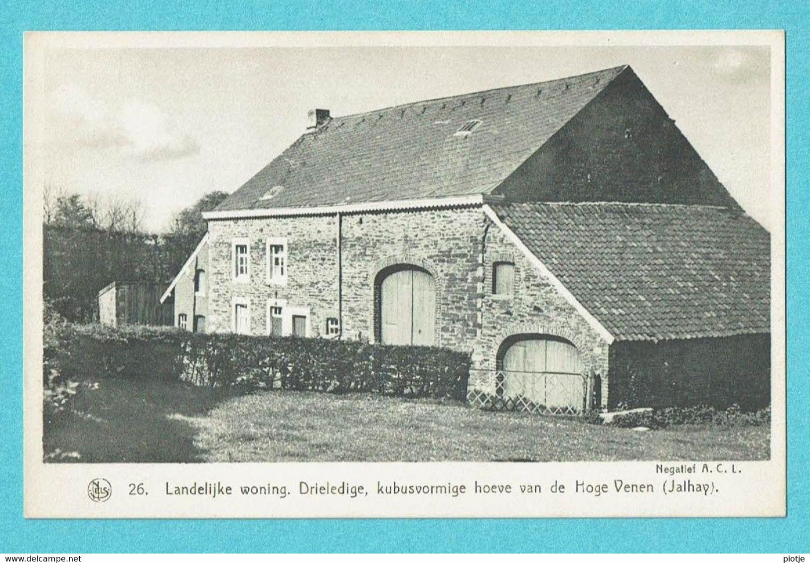 * Jalhay (Liège - La Wallonie) * (Nels, Belgische Landschappen, 4e Reeks, Nr 26) Drieledige Kubusvormige Hoeve, Ferme - Jalhay