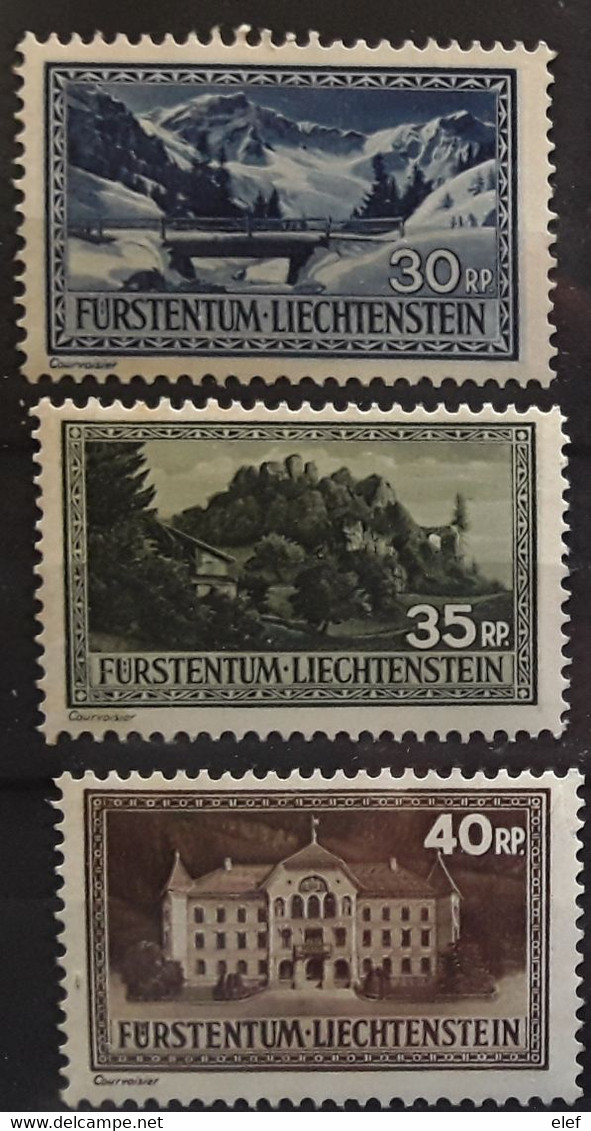 LIECHTENSTEIN 1935, 3 Timbres Serie Courante Yvert 131 / 133 , Neufs ** MNH Cote 23 Euros - Unused Stamps