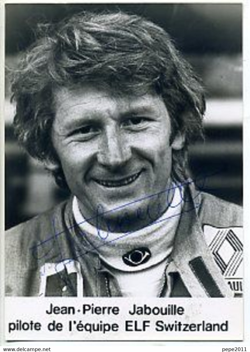 Photo15x10,5 Cm Avec Dédicace Originale Sports Automobiles Jean-Pierre JABOUILLE Pilote F1 De L'équipe ELF Switzerland - Rally