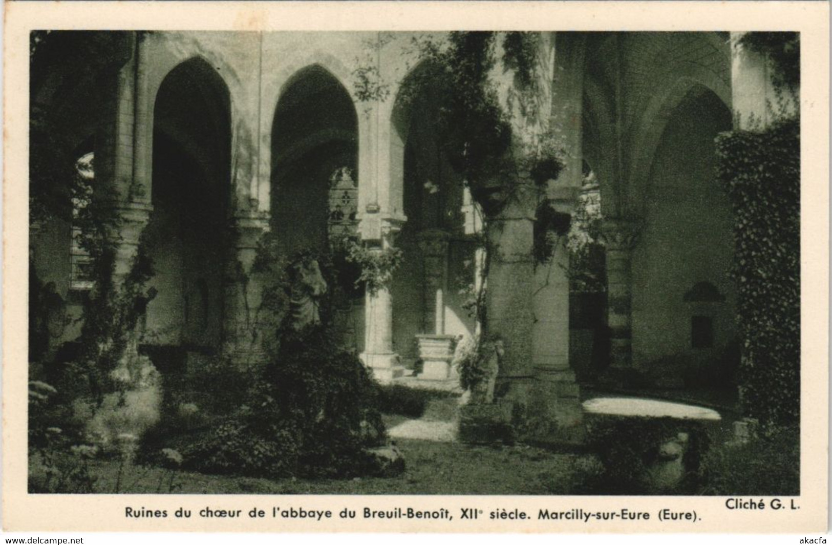 CPA MARCILLY-sur-EURE Ruines Du Coeur De L'Abbaye Du Breuil-Benoit (1148435) - Marcilly-sur-Eure