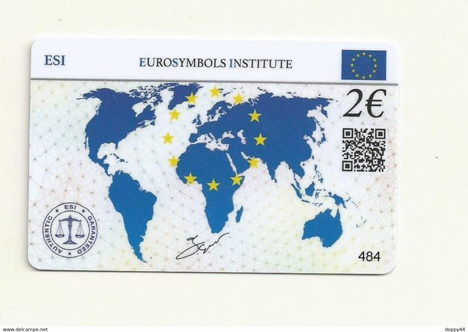 CARTE DE COLLECTION SANS PIECE ESTONIE EUROSYMBOLS INSTITUTE ESI ID CARD MILLESIME 2021. - Estonia