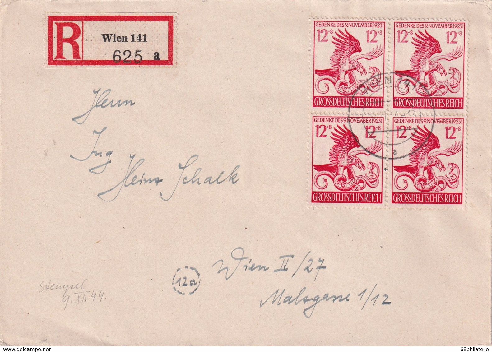 ALLEMAGNE 1944 LETTRE RECOMMANDEE DE WIEN - Briefe U. Dokumente