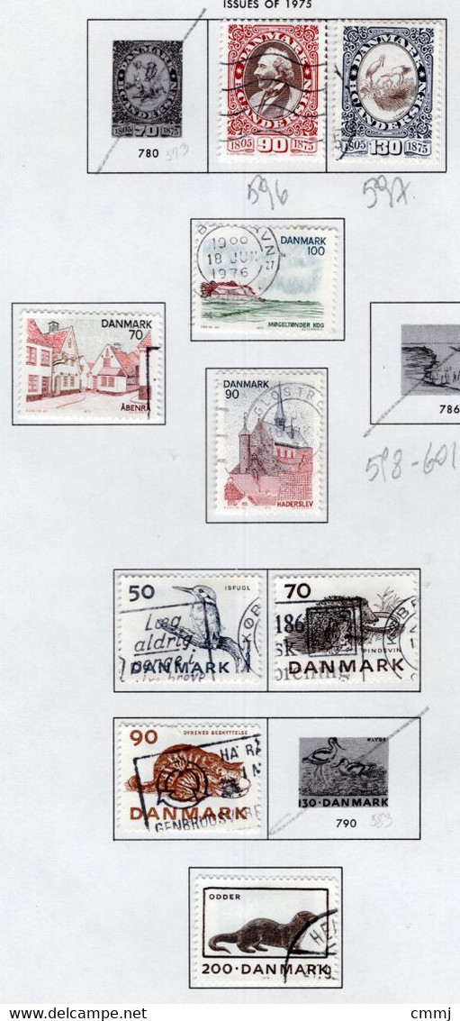 1974/1975 -  DANIMARCA - DENMARK - Mi. Nr. 596+597+598+599+600+602+603+605+606 - LH/Used -  (Z0304..41) - Autres & Non Classés