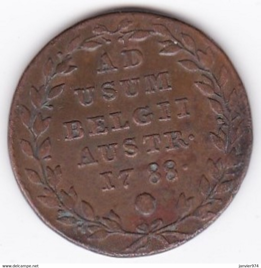 Belgique,  Pays-Bas Autrichiens , 2 Liards 1788 Joseph II, En Cuivre , KM# 31 - 1714-1794 Austrian Netherlands