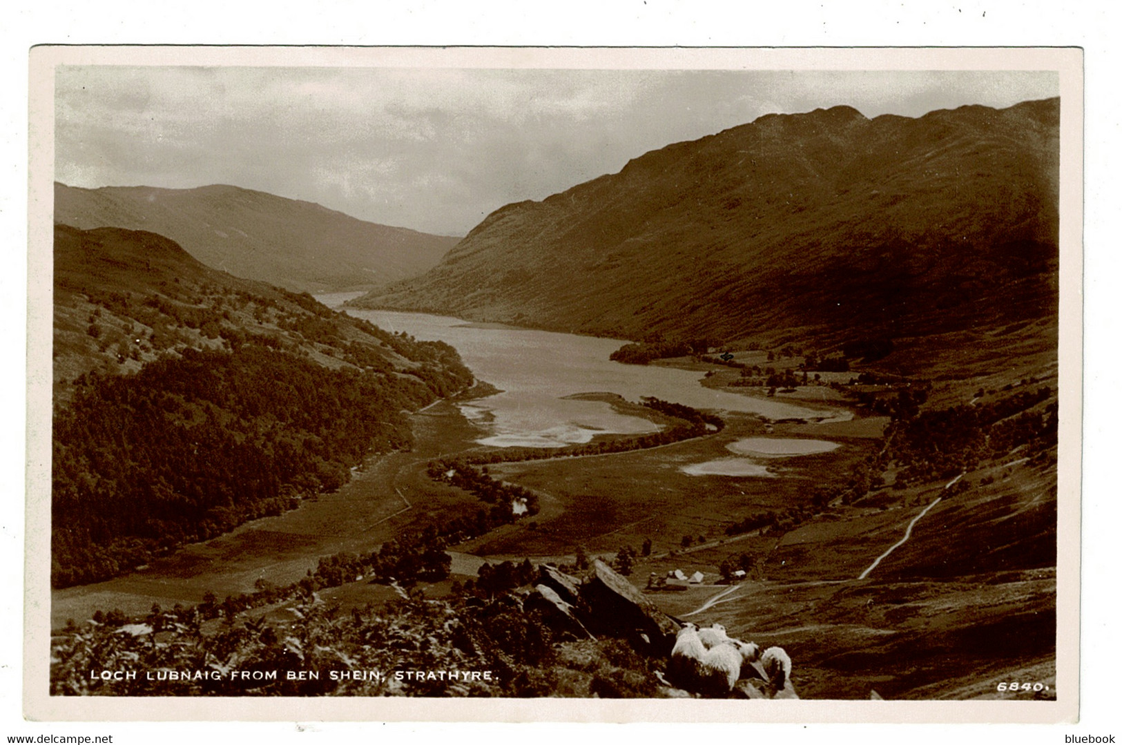 Ref 1492 - 1949 Real Photo Postcard - Loch Lubnaig From Ben Shein - Strathyre Perthshire - Perthshire
