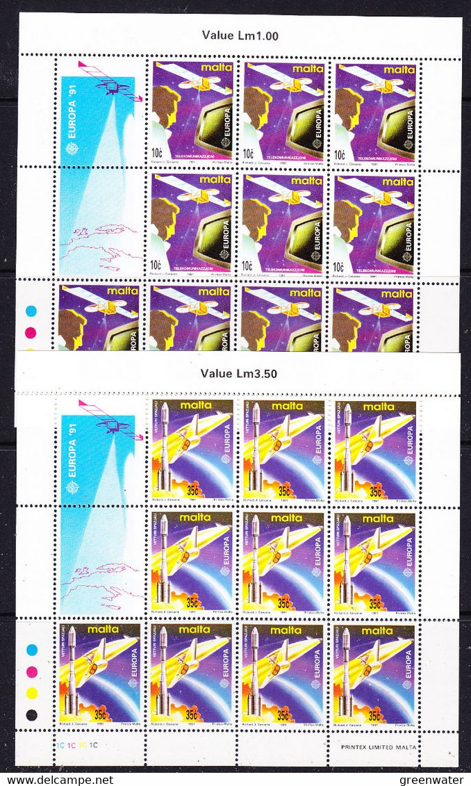 Europa Cept 1991 Malta 2v Sheetlets  ** Mnh (53721) - 1991