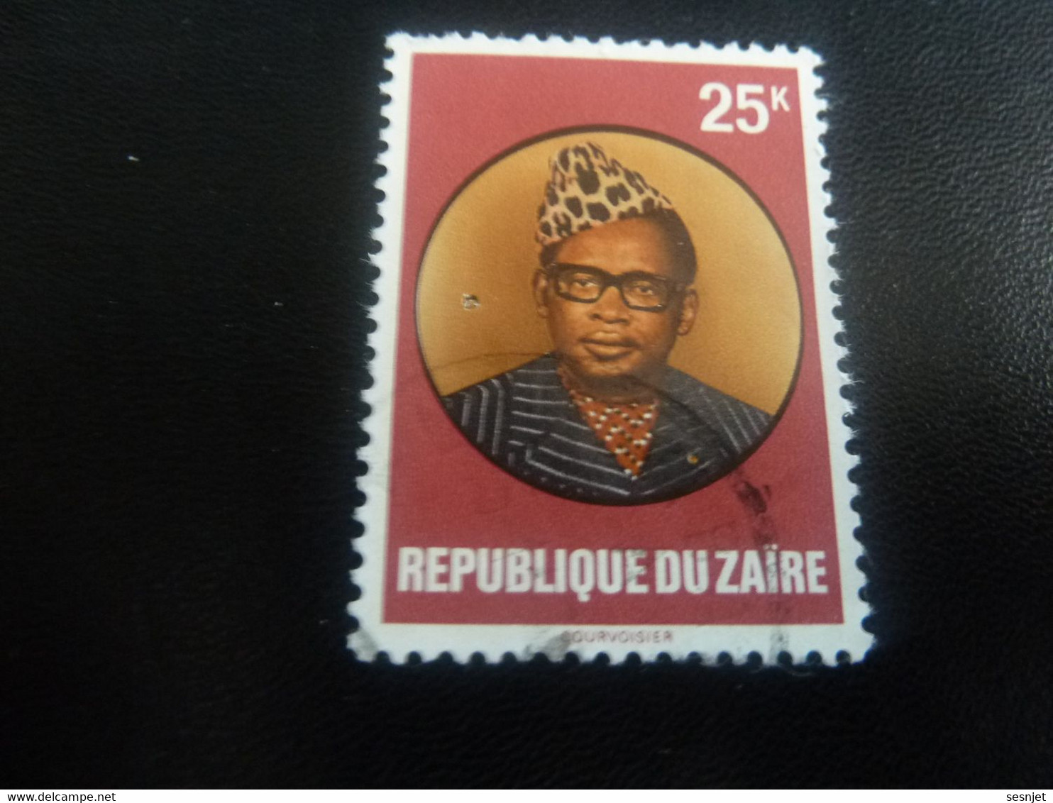 Zaire - Général Mobutu - Président - Val 25 K - Multicolore - Oblitéré - Editions Courvoiser - - Usati