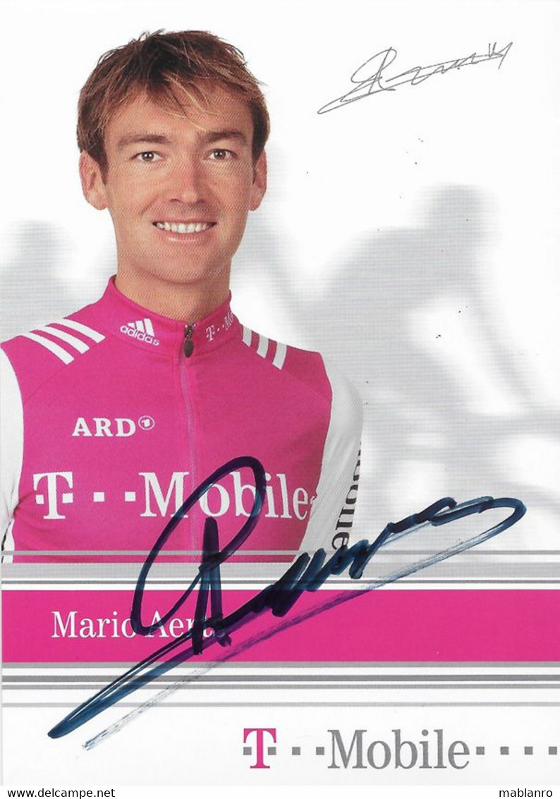 CARTE DU CYCLISME MARIO AERTS SIGNEE TEAM T - MOBILE 2004 - Cycling