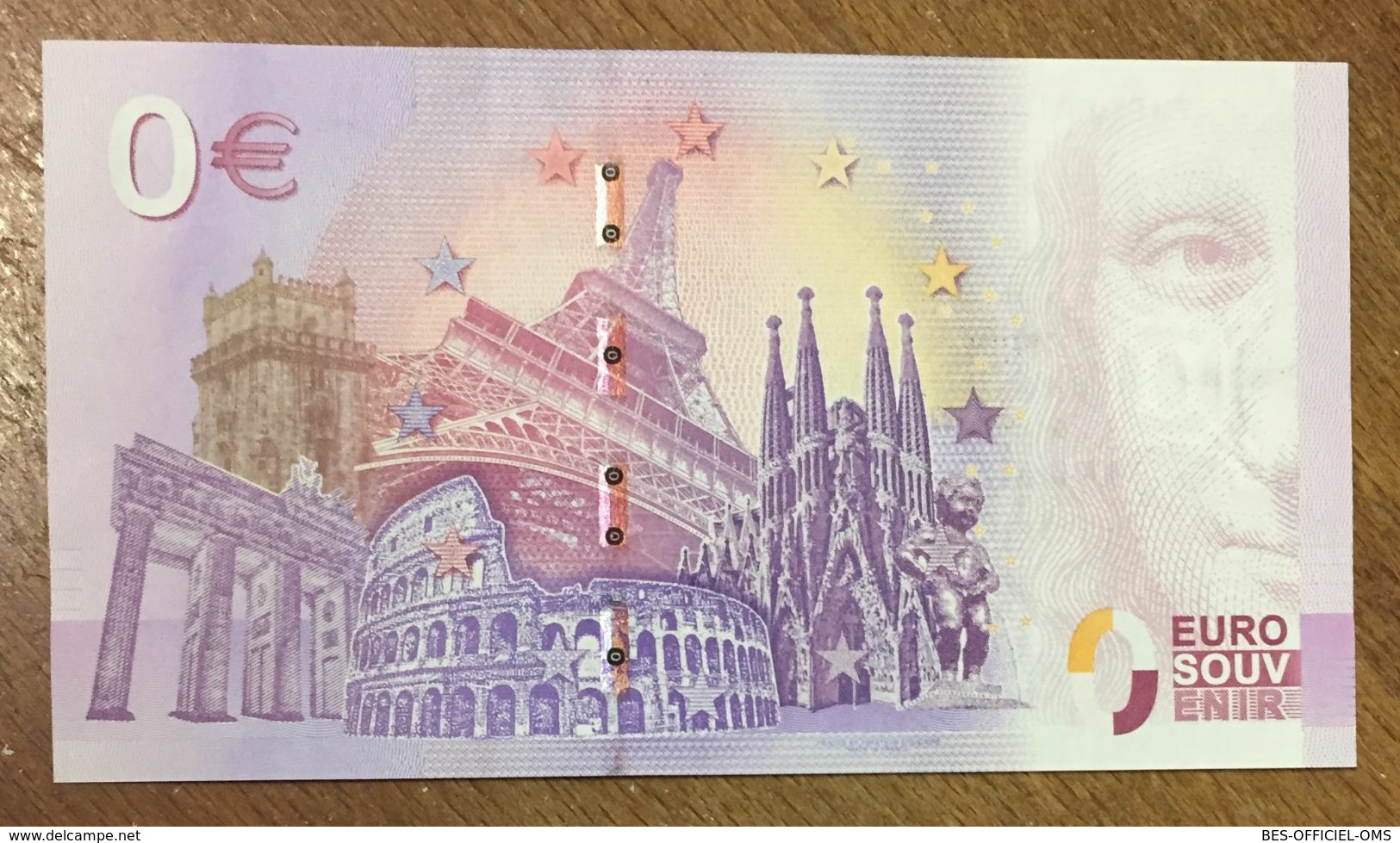 2020 BILLET 0 EURO SOUVENIR DPT67 STRASBOURG CATHÉDRALE NOTRE-DAME AVEC TAMPON ZERO 0 EURO SCHEIN PAPER MONEY BANKNOTE - Pruebas Privadas